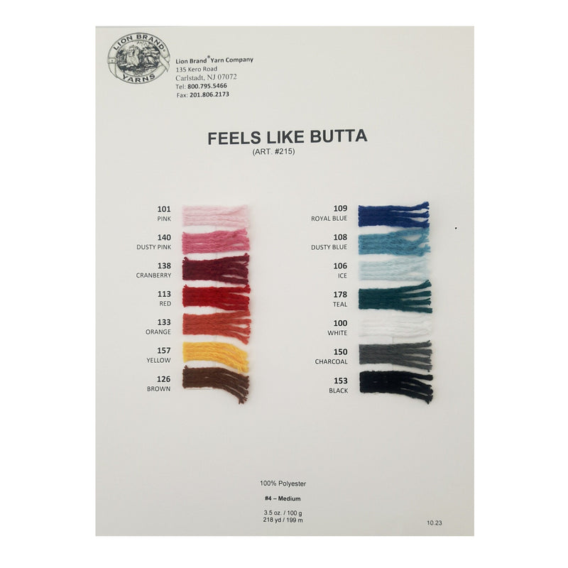 Feels Like Butta: Color Card