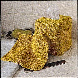 Crochet Tissue Box Holder and Washcloth Pattern (Crochet)