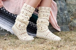 Crochet Kit - Coachella Boots