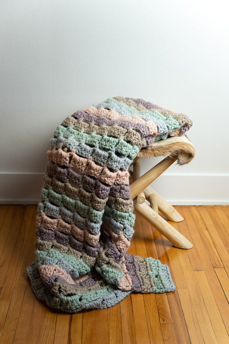 Barella Striped Blanket (Crochet)