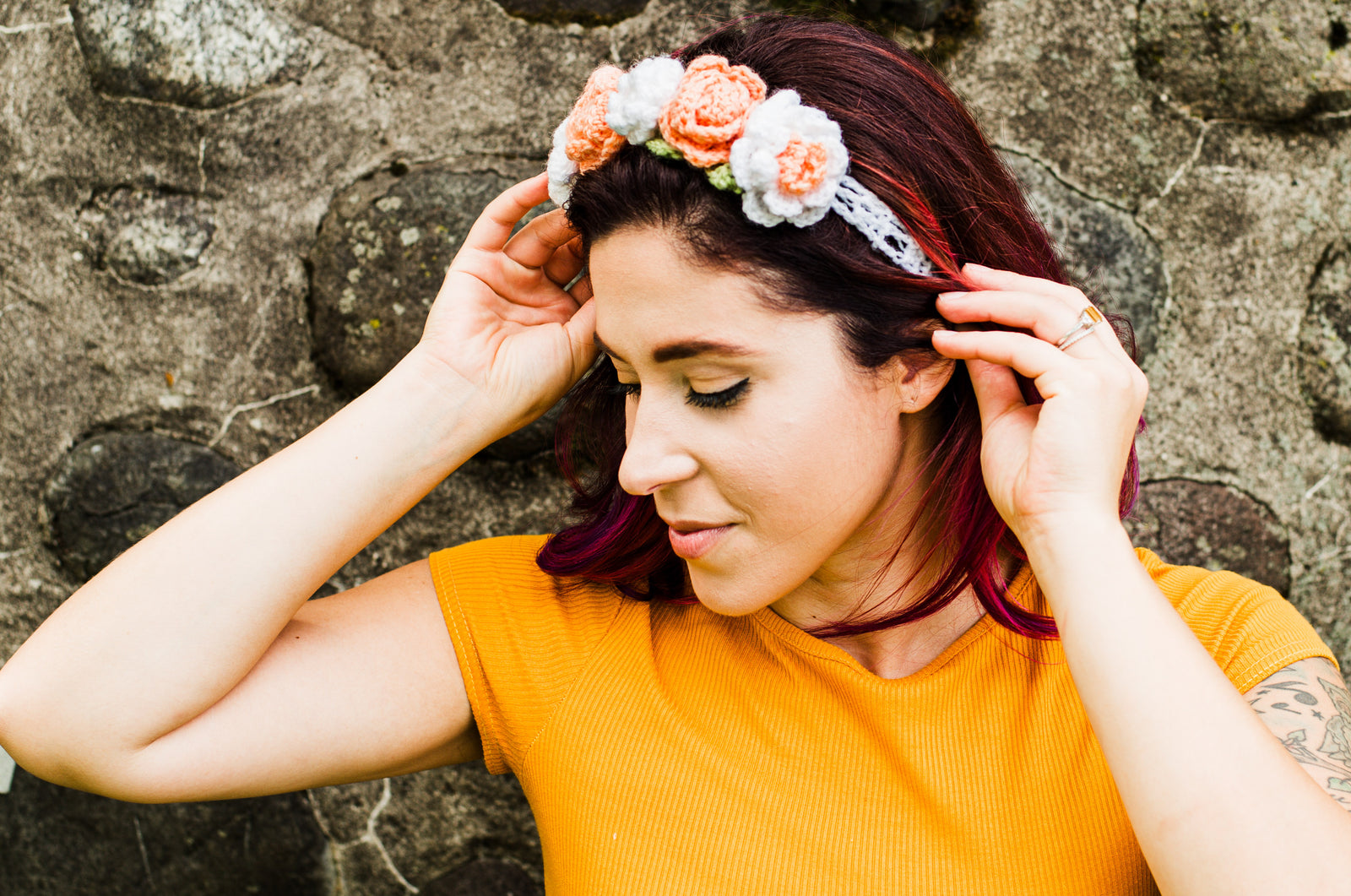 Flower Headband (Crochet) – Lion Brand Yarn