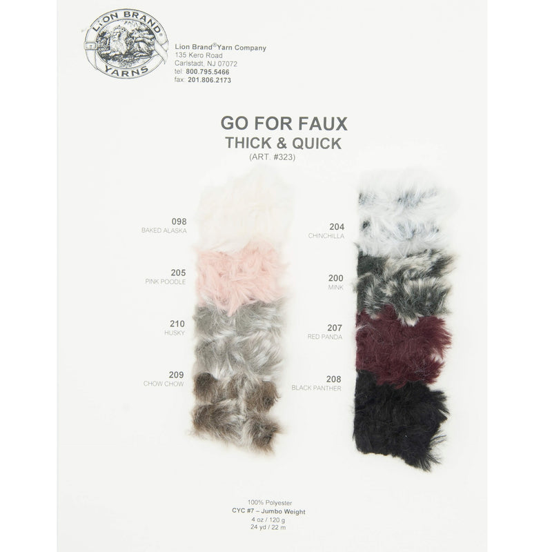 Go For Faux® Thick & Quick® Yarn Color Card