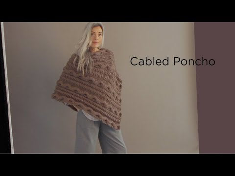 Cabled Poncho (Knit)