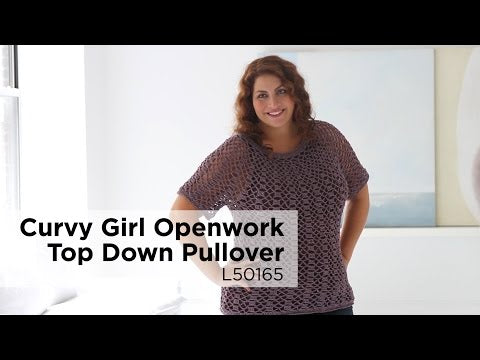 Curvy Girl® Openwork Top Down Pullover (Crochet)
