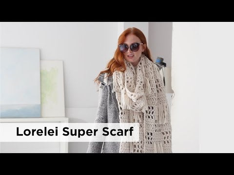 Lorelei Fringed Super Scarf (Crochet)