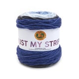 Just My Stripe Yarn - Discontinued  Yarn, Blue cotton candy, Lion brand  yarn