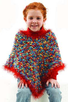 Fun Fur Trimmed Poncho Pattern image 1