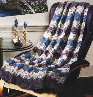Catch the Wave Afghan Pattern (Knit) - Version 1