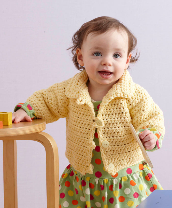 Soft and Simple Raglan Jacket Pattern (Crochet) Version 1 Lion
