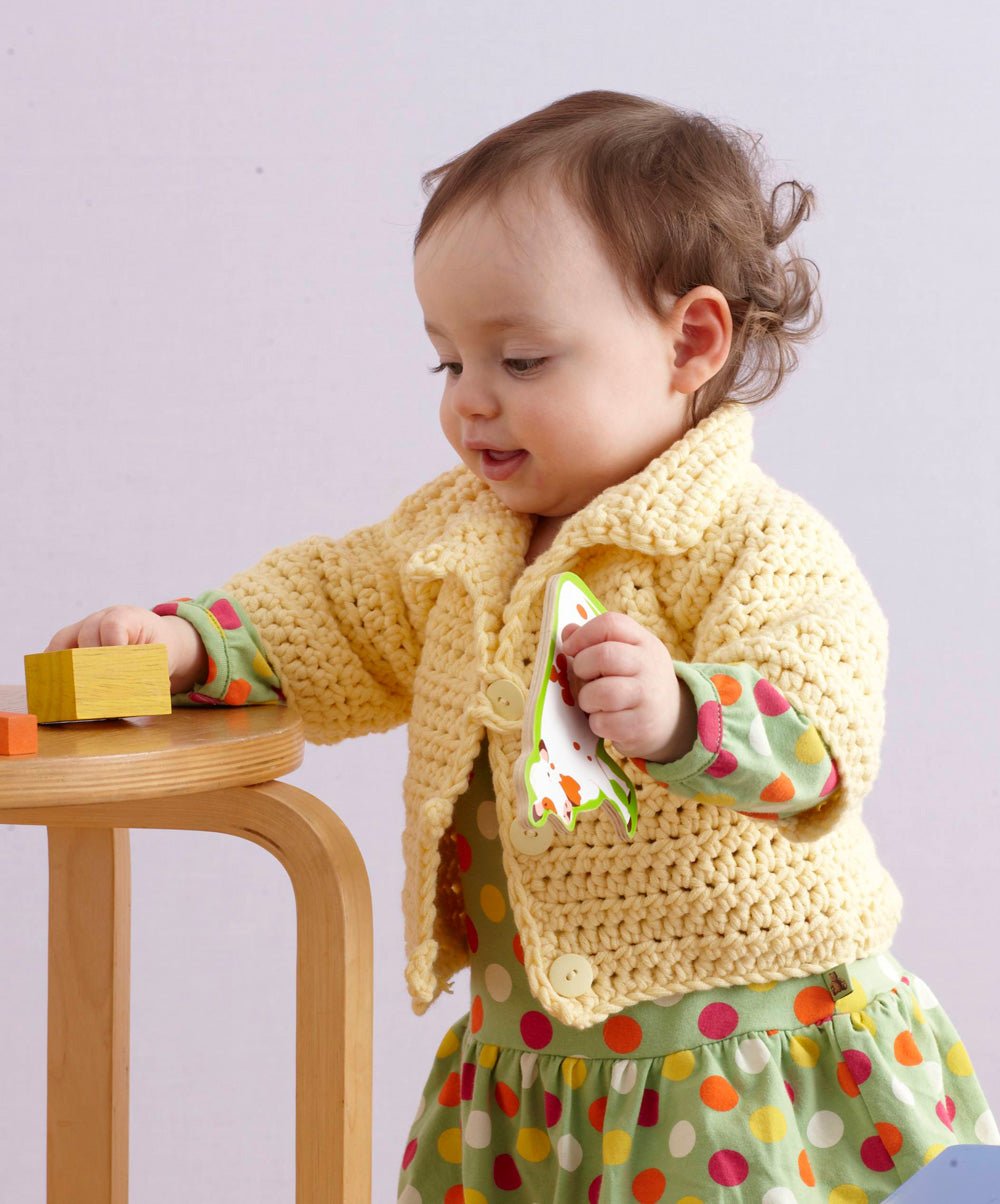 Soft and Simple Raglan Jacket Pattern (Crochet) Version 1 Lion