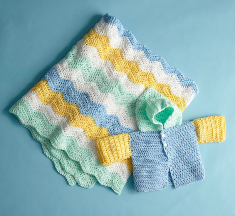 Four Color Baby Set Pattern (Crochet)