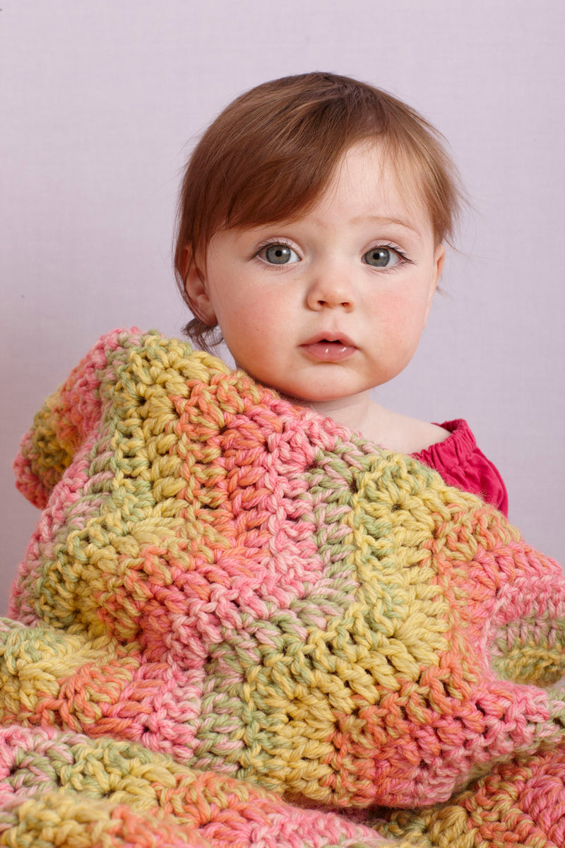 Multicolor Ripple Baby Throw Pattern (Crochet)