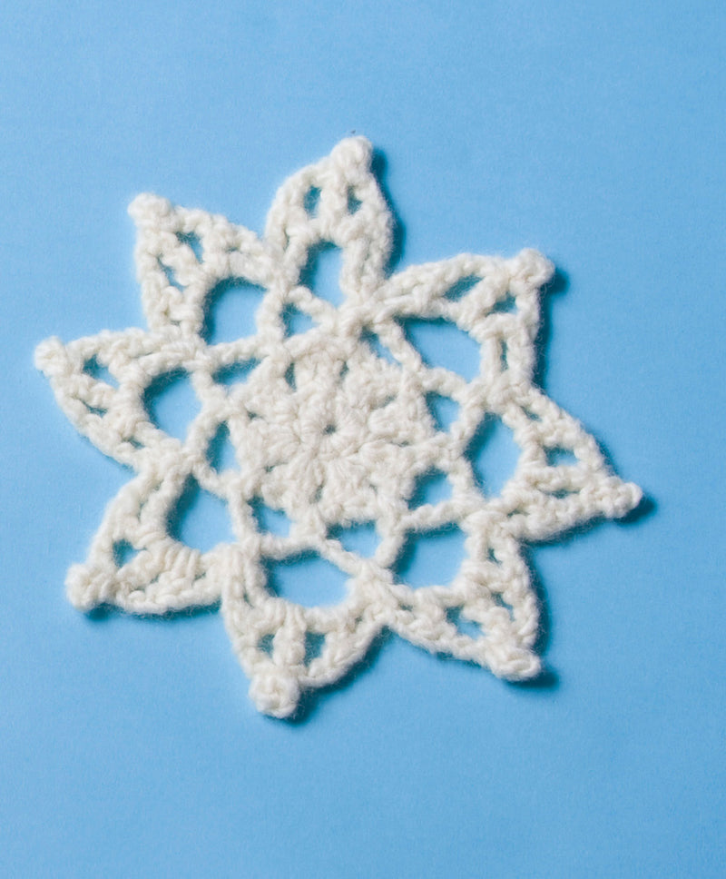 Felted Holiday Snowflake (Crochet) - Version 1