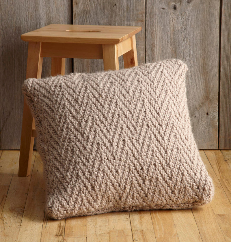 Herringbone Stitch Pillow Pattern (Knit)