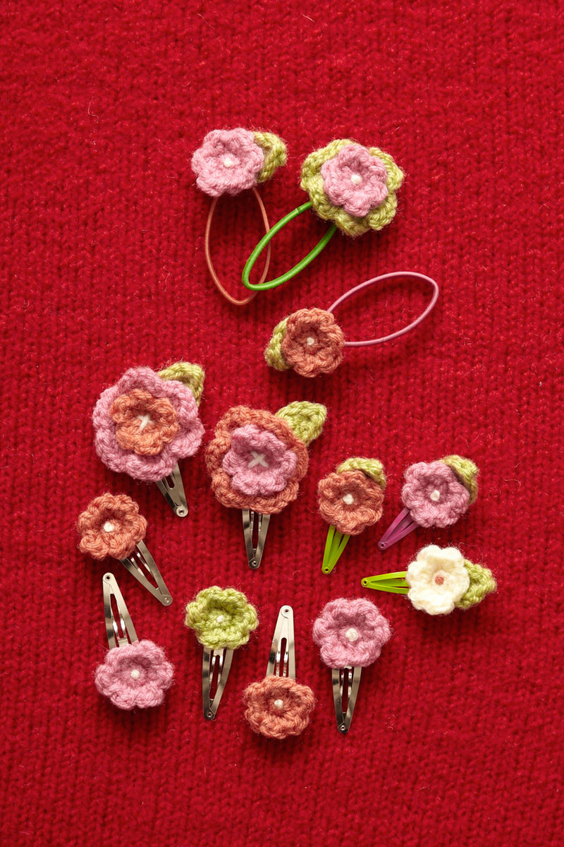 Flower Hair Accessories Pattern (Crochet)