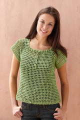Mesh Raglan Pullover (Crochet) thumbnail
