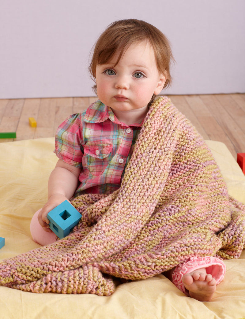 Garter Stitch Baby Throw Pattern (Knit)
