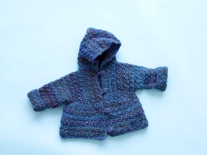 Child's Hooded Cardigan Pattern (Crochet) - Version 1