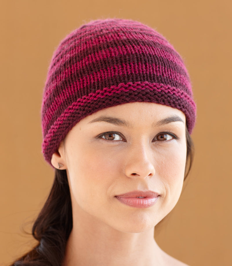Shaded Stripes Hat Pattern (Knit)