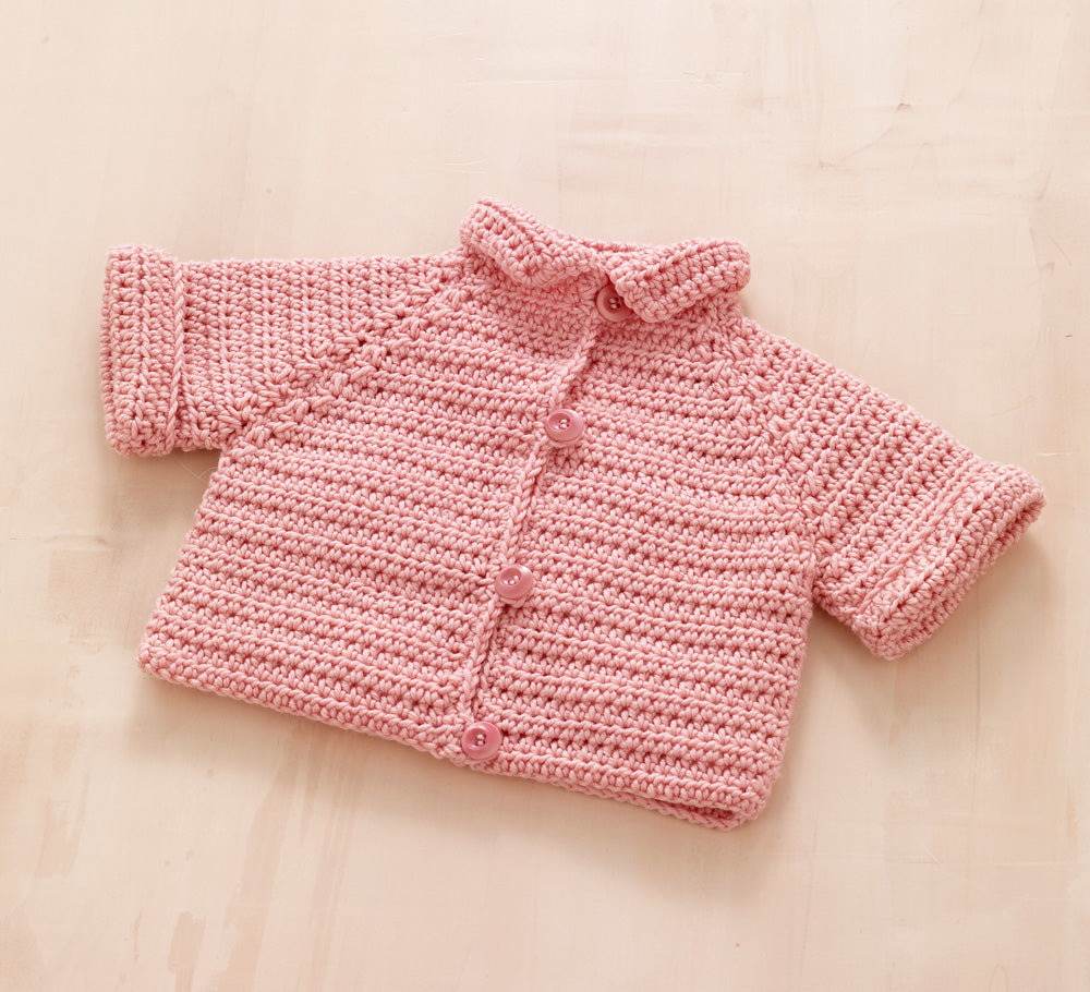 Simple Raglan Baby Jacket Pattern (Crochet) – Lion Brand Yarn