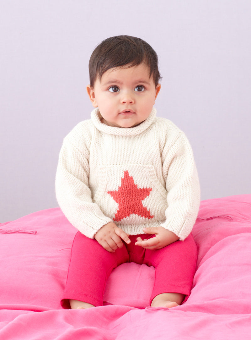 Star Baby Sweater Pattern (Knit)