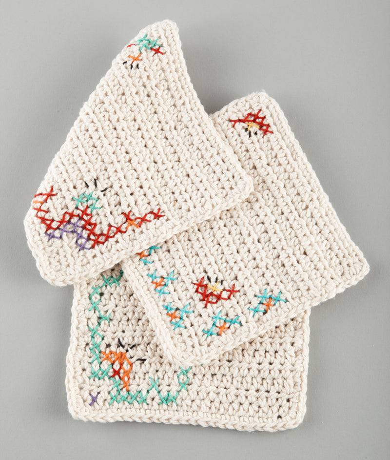 Cross-Stitched Cloths (Crochet)