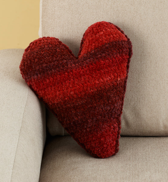 Heart-Shaped Pillow Free Crochet Pattern
