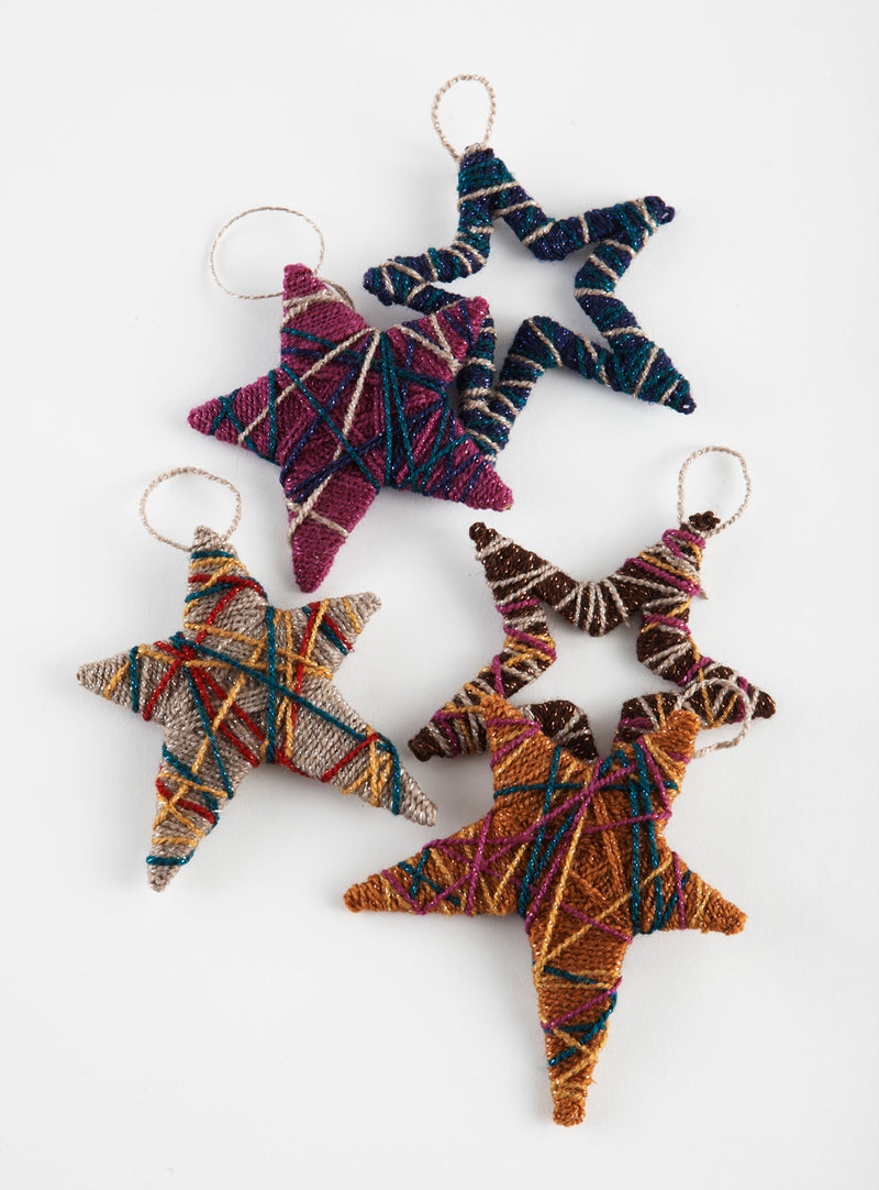 Wrapped Star Ornaments Pattern (Crafts)