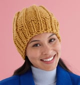 Easy Rib Knit Hat Pattern thumbnail