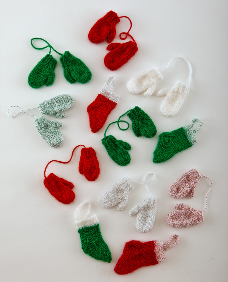 Stocking and Mitten Ornaments (Knit)