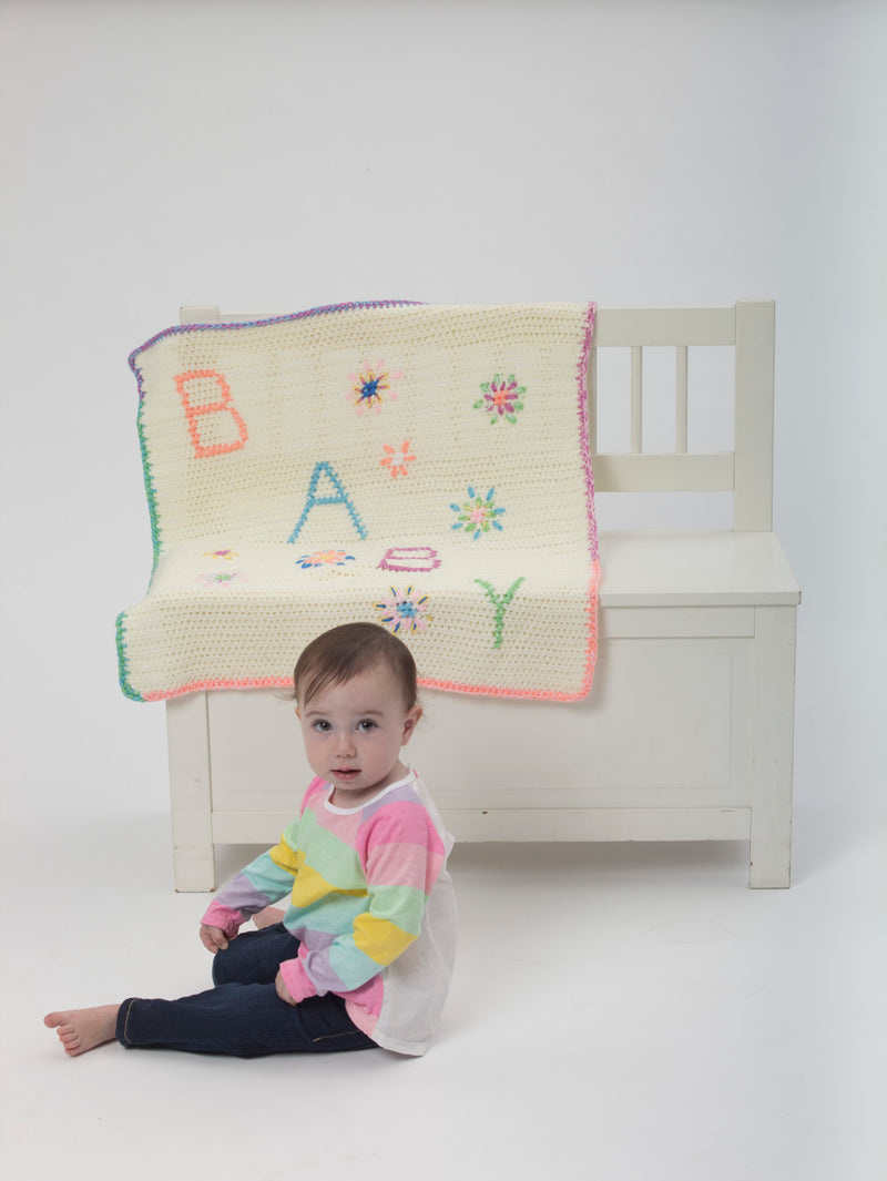 Monogrammed Baby Blanket Pattern (Crochet)
