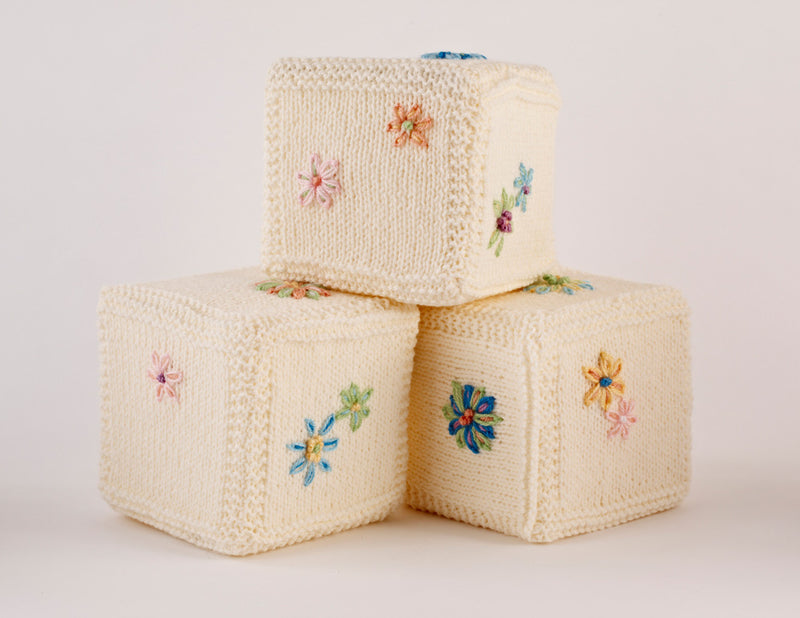 Embroidered Baby Blocks Pattern (Knit)