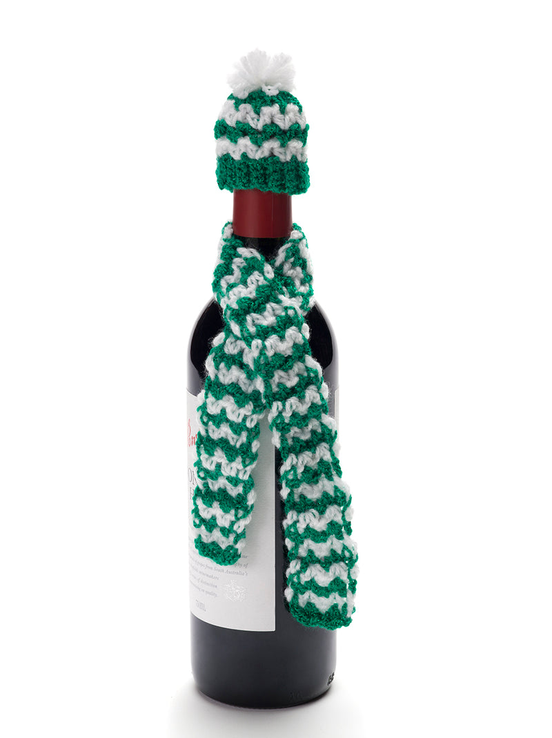 Crochet Wine Bottle Hat And Scarf
