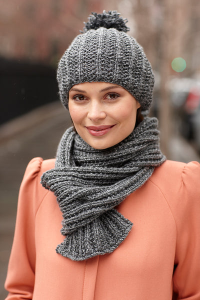 Quite The Pair Hat And Scarf Set (Knit) – Lion Brand Yarn