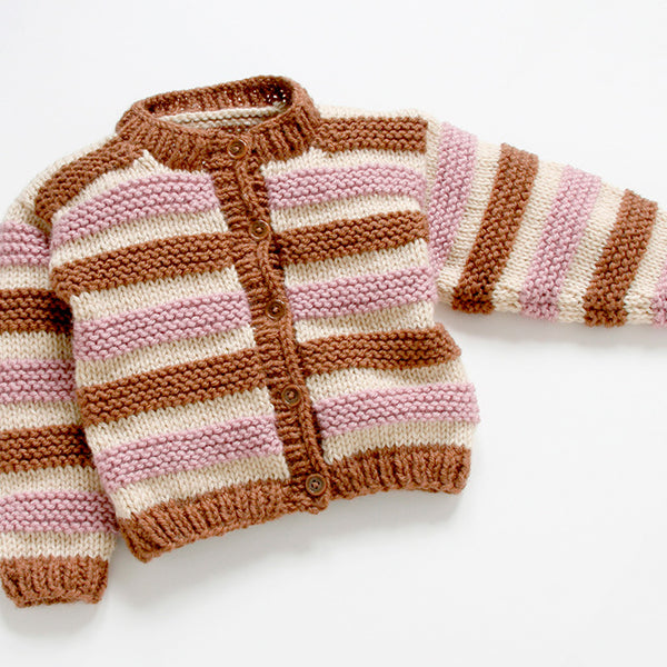 Child's Striped Cardi Pattern (Knit) – Lion Brand Yarn