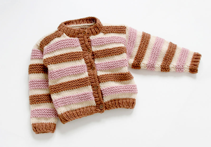 Child's Striped Cardi Pattern (Knit)