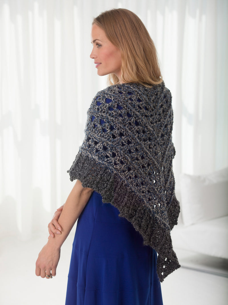 Diagonal Shaded Shawl (Crochet) – Lion Brand Yarn