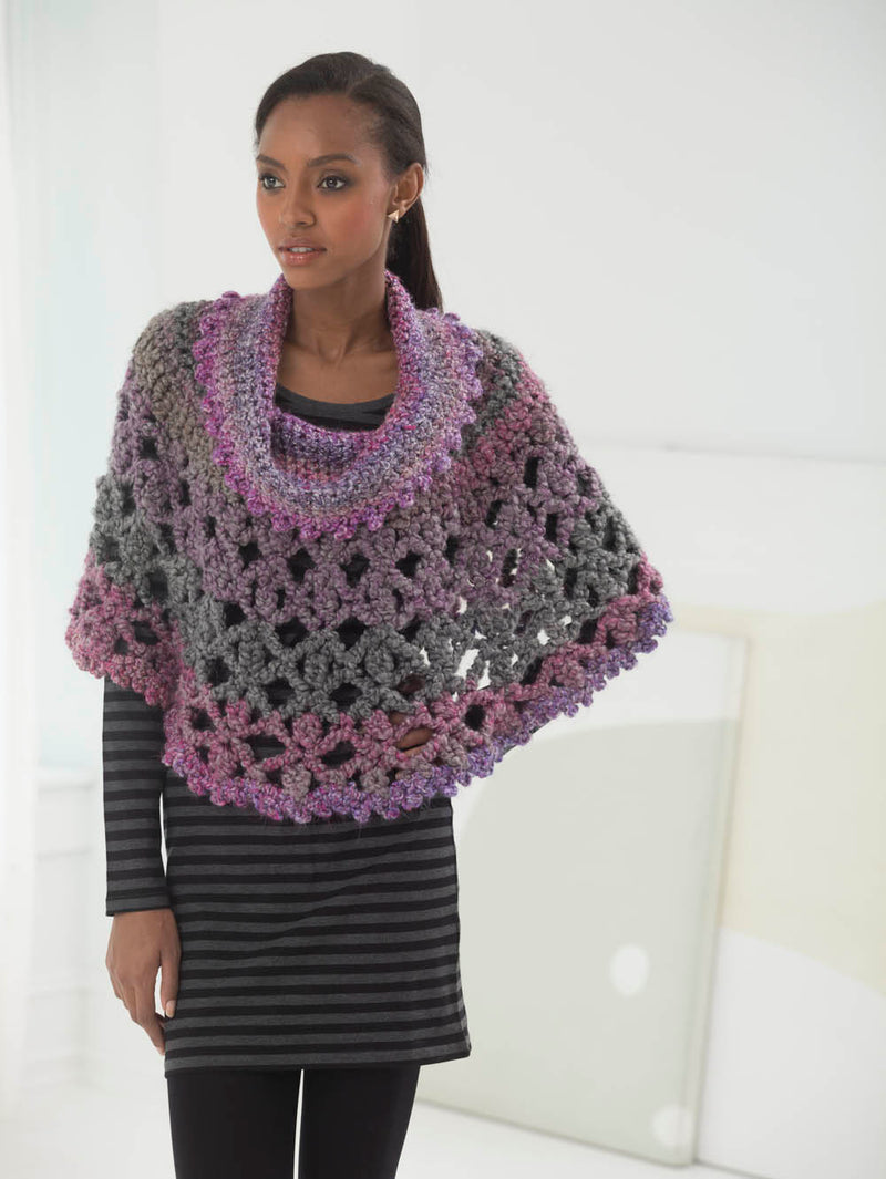 Poncho With Cowl (Crochet) - Version 2