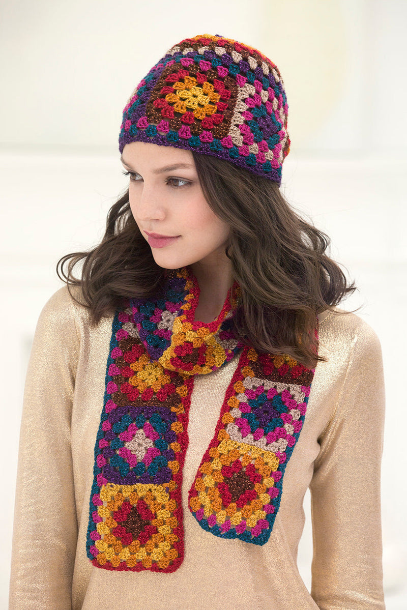 Scarf Set Bag O Day Crochet Beanie Granny Square Scarf And Hat