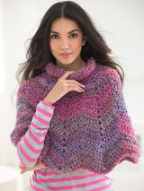 Softly Rippled Poncho (Crochet) thumbnail
