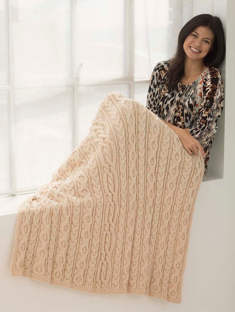 Dancing Cable Afghan (Knit)