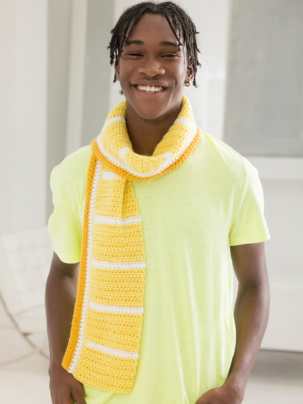Lemon Scarf (Crochet) – Lion Brand Yarn