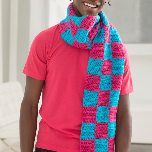 Raspberry Scarf (Crochet) – Lion Brand Yarn