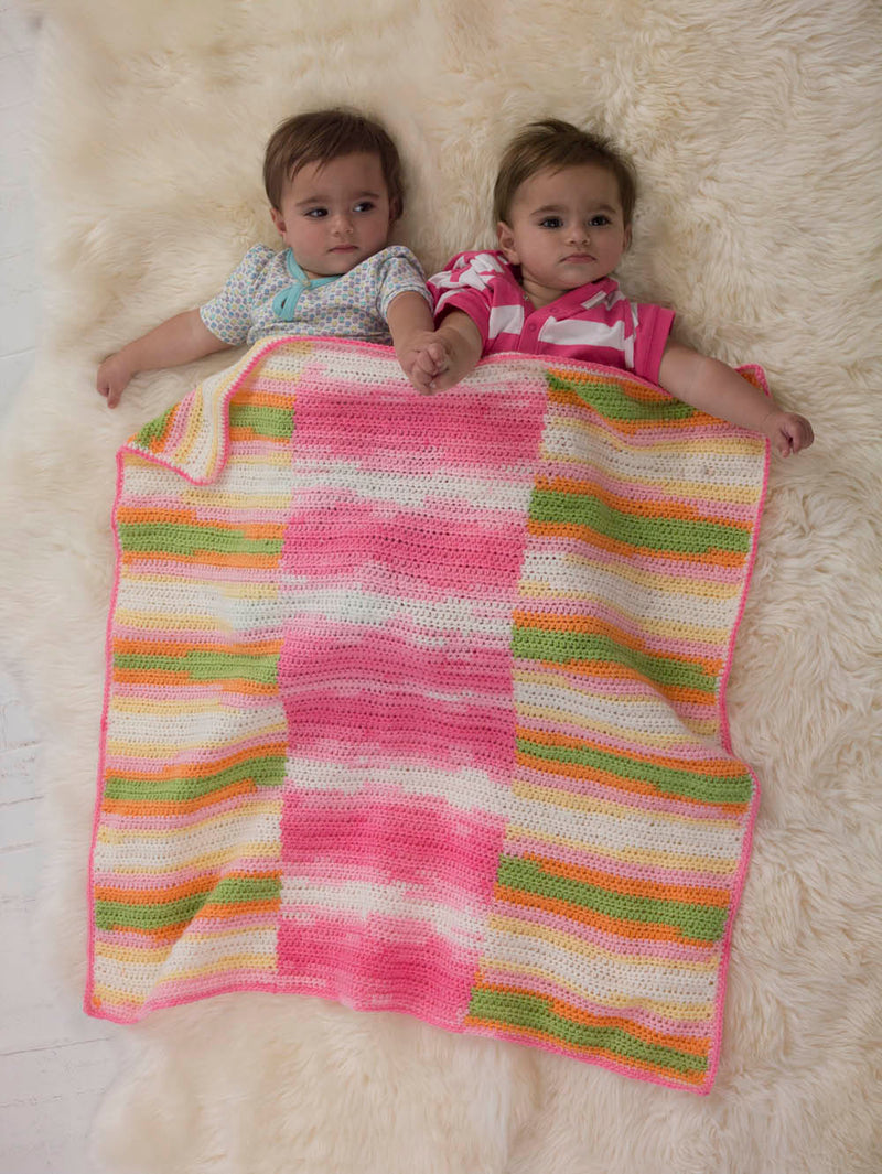 Sweetly Striped Blanket (Crochet)