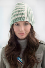 Loom Knit Two Stripe Hat - Version 2 image 1 thumbnail