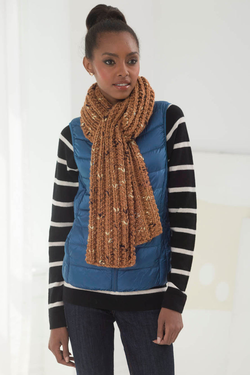 Latte Rib Scarf (Knit) – Lion Brand Yarn