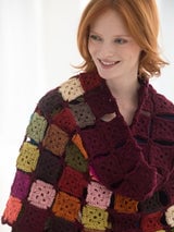 Small Squares Crochet Shawl - Version 1 thumbnail