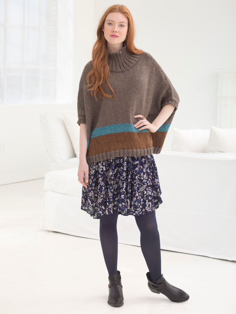 Andover Poncho (Knit) – Lion Brand Yarn
