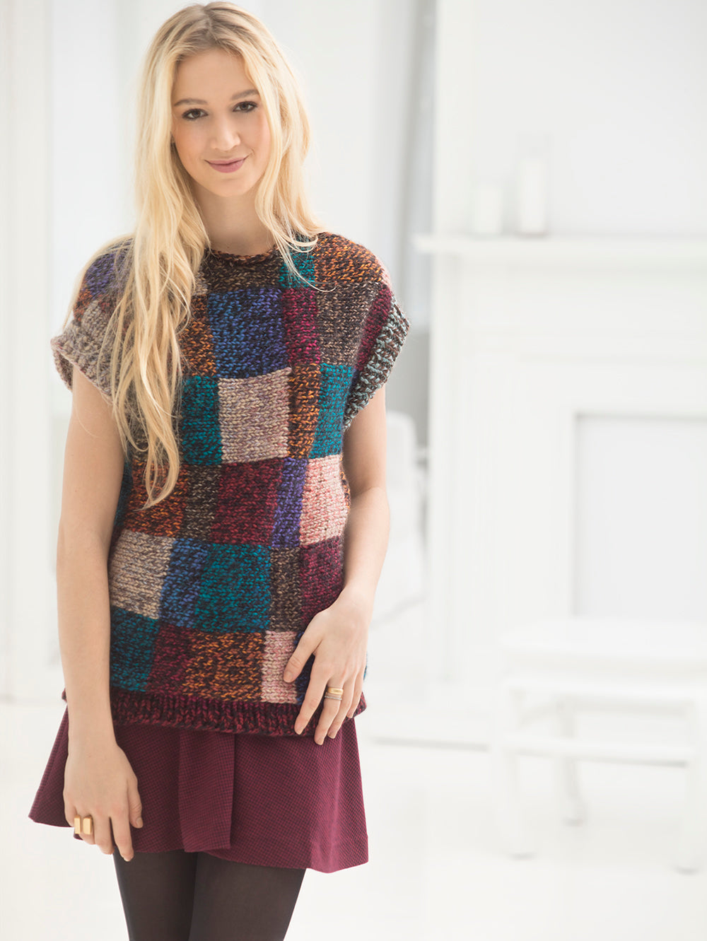 Colorblock Slipover (Knit) – Lion Brand Yarn