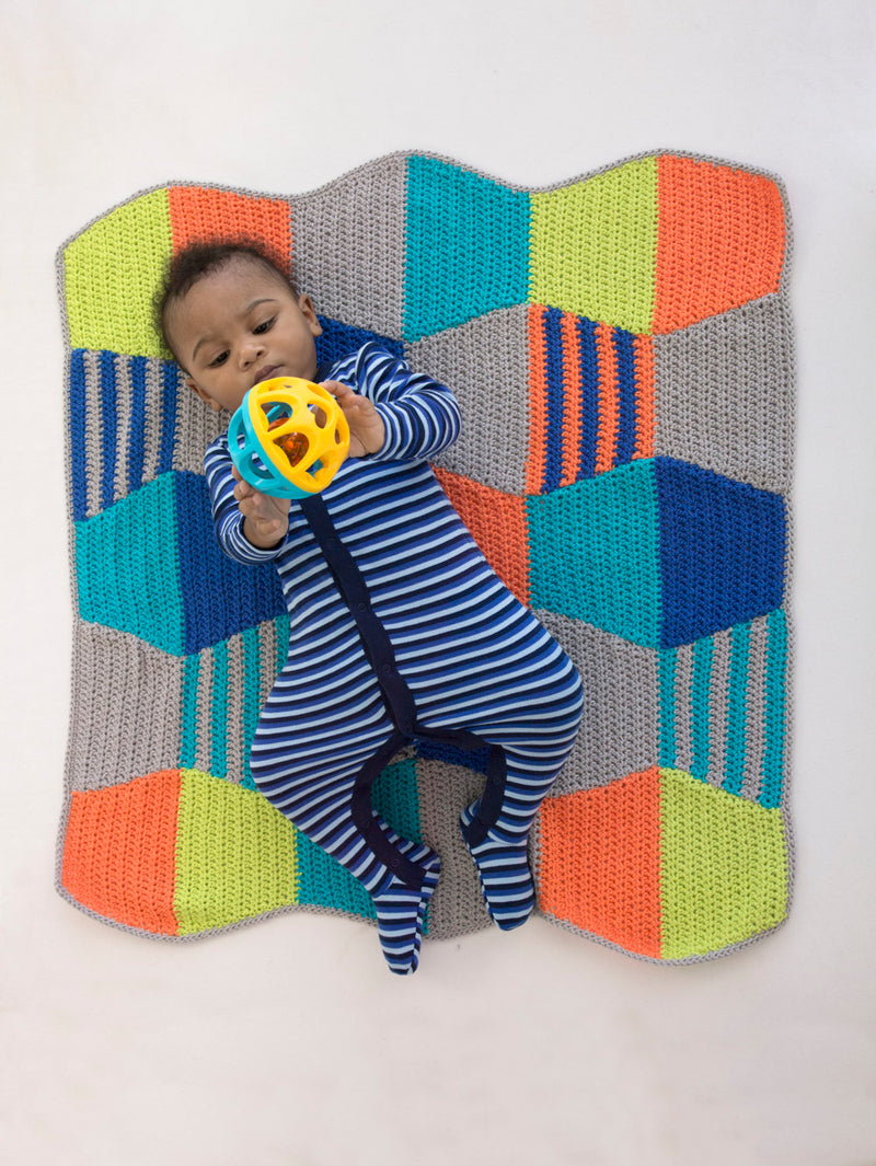 Color Bright Baby Blanket (Crochet)
